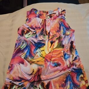 Parsley & Sage Multicolor Abstract Top